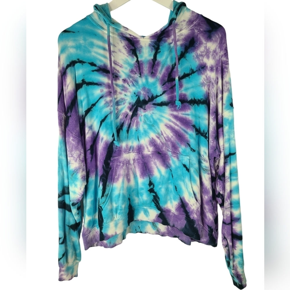 Harlow super soft cropped tye dye hoodie Size Large women's